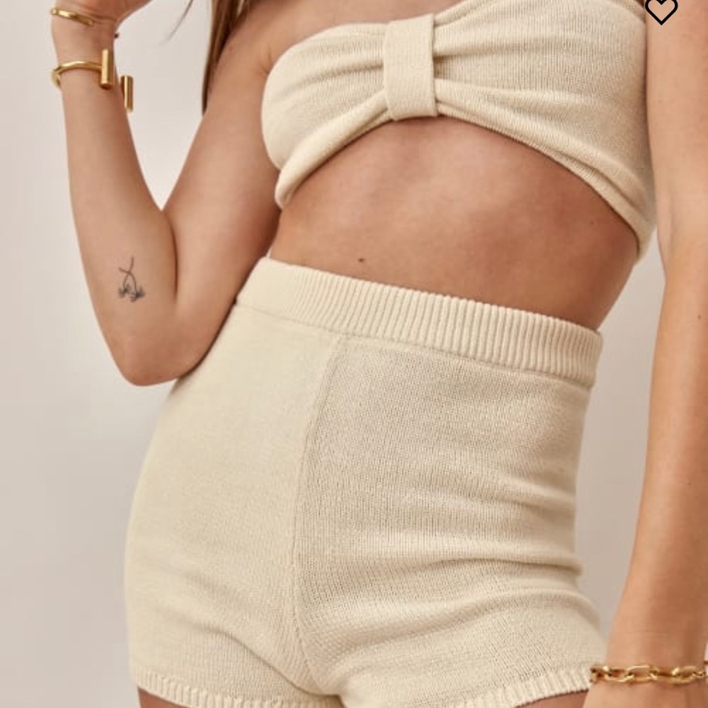 Reformation Paradiso Bra and Short Knit Set (top is small, bottom is medium)